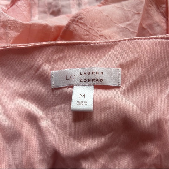 Lauren Conrad Pink Peplum Ruffle Top-M - Picture 3 of 3